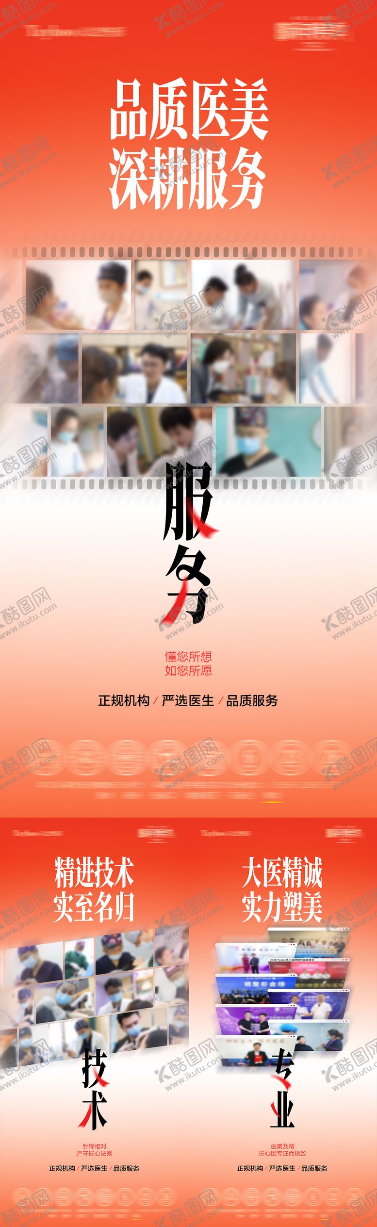 编号：93665303101341599412【酷图网】源文件下载-服务技术品质三宫格海报