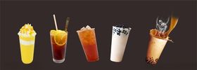 矢量奶茶海报模版