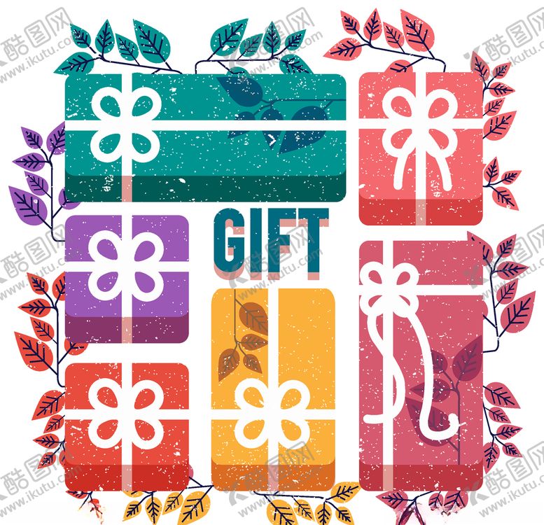 编号：13120809140107132112【酷图网】源文件下载-彩色立体礼物