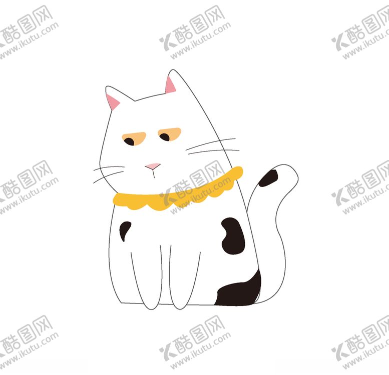 编号：35114904060502557355【酷图网】源文件下载-小白猫插画