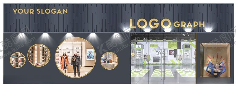 编号：94561402280348487591【酷图网】源文件下载-服装店门头
