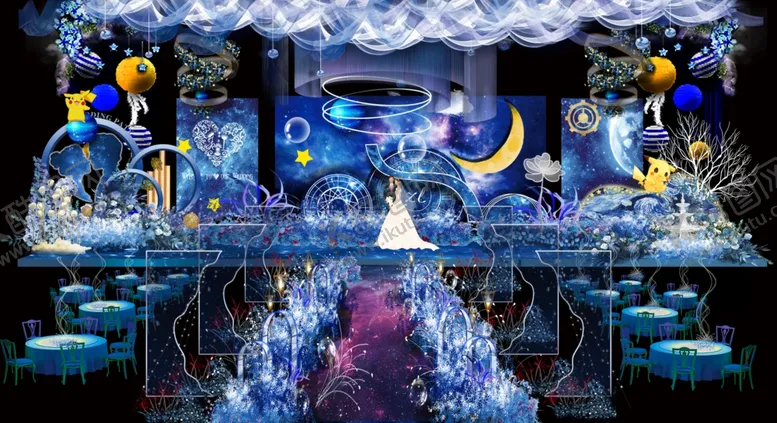 编号：54786009112132211094【酷图网】源文件下载-星空婚礼