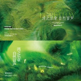 草地露营音乐节海报