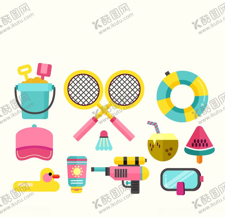 编号：92196011011530112757【酷图网】源文件下载-夏日元素