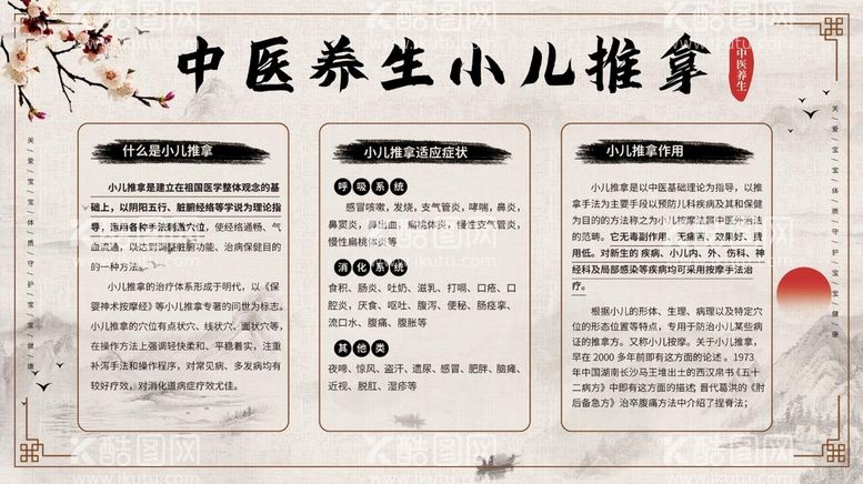 编号：39720409281204306043【酷图网】源文件下载-中医小儿推拿知识宣传展板