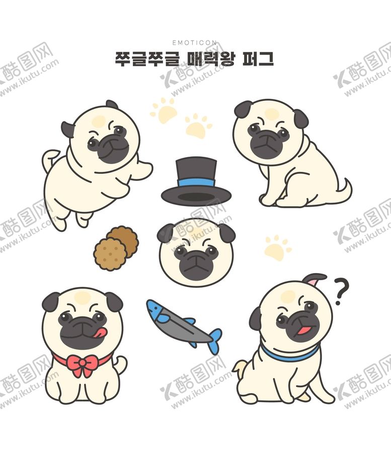 编号：71039410081923501768【酷图网】源文件下载-卡通可爱手绘动物