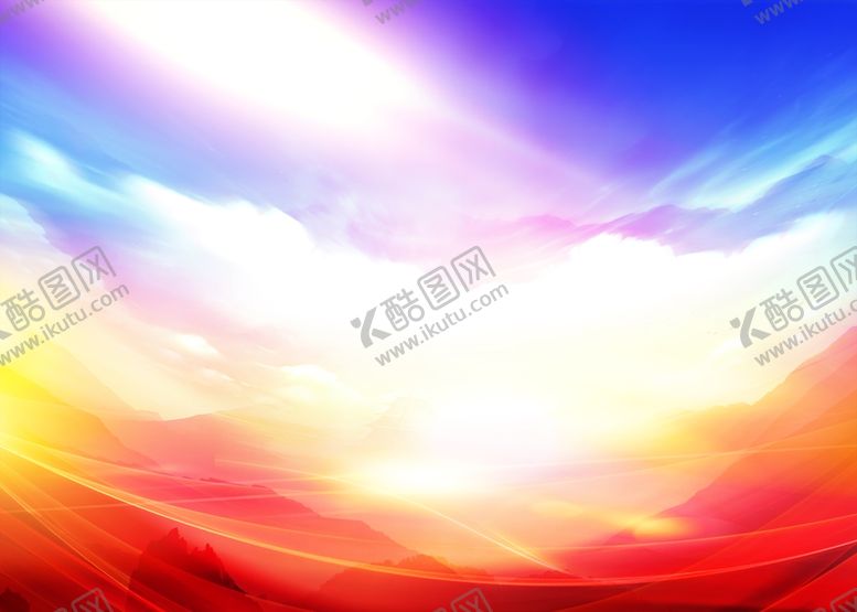 编号：78136209232111456078【酷图网】源文件下载-蓝天光芒照射大地