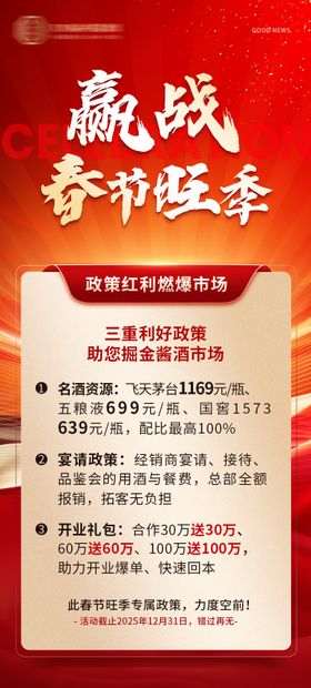 迎战春节旺季喜报海报