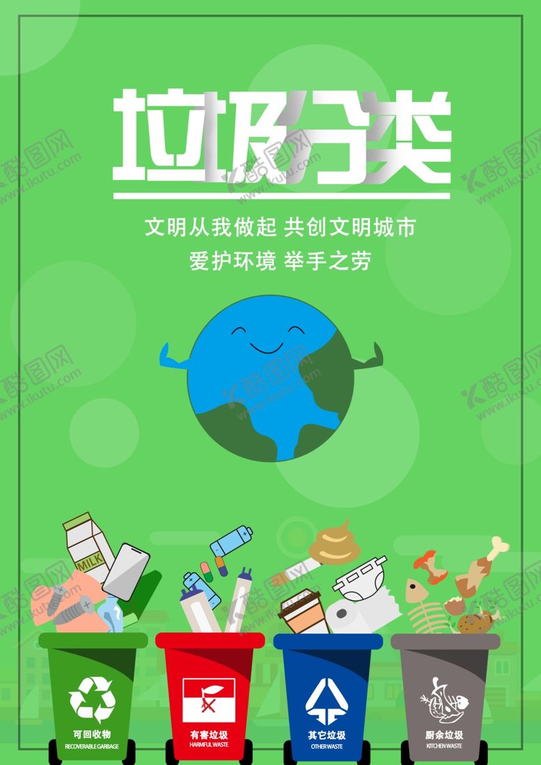 编号：73374009150936406396【酷图网】源文件下载-垃圾分类海报