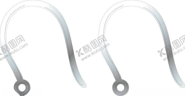 编号：68187002180826426778【酷图网】源文件下载-耳钩配件饰品银色