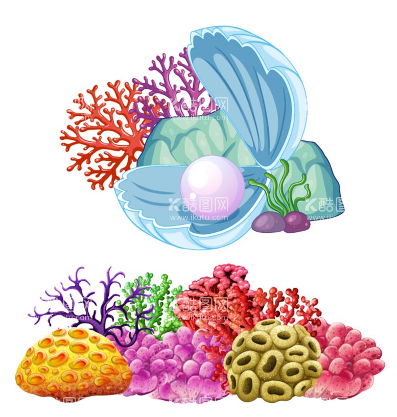 编号：32217611161315137777【酷图网】源文件下载-卡通珊瑚