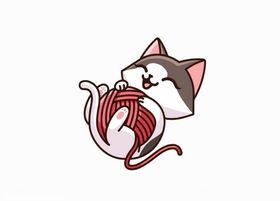 卡通猫咪动画彩绘衣服T恤