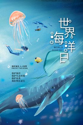 世界海洋日海报