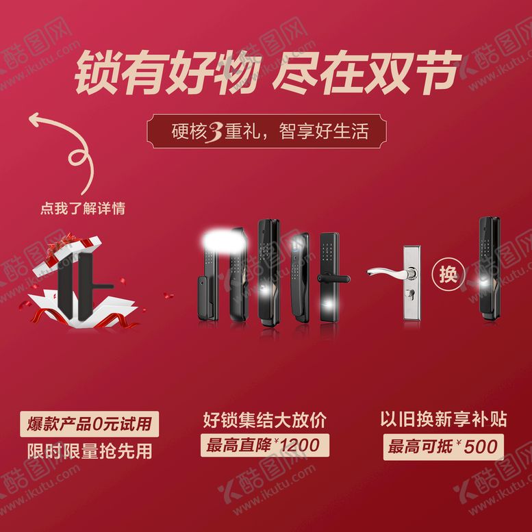 编号：14123811181917241222【酷图网】源文件下载-电子门锁海报