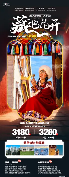 云南藏地旅游海报