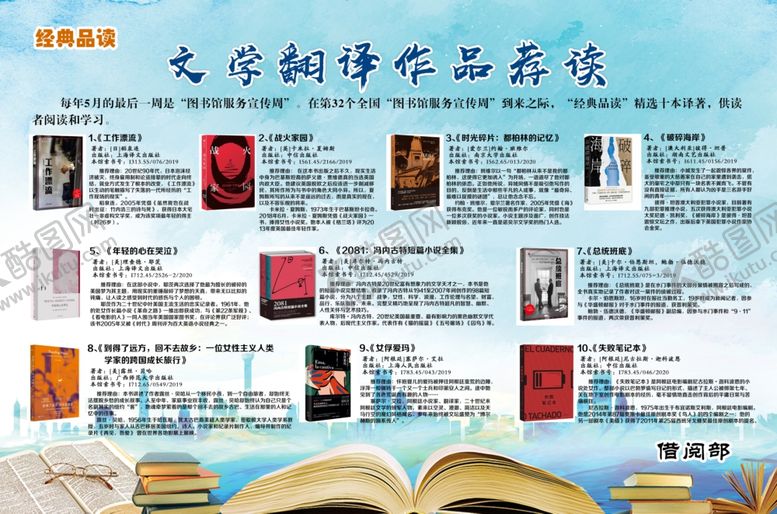 编号：32409410020757573494【酷图网】源文件下载-文学翻译作品荐读