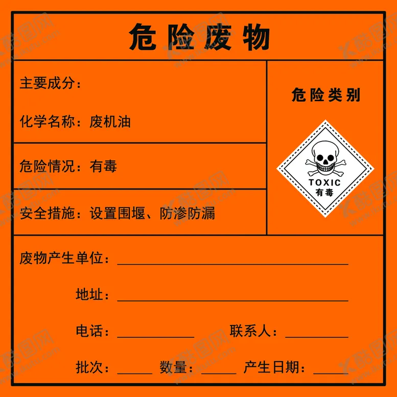 编号：03281709161131429248【酷图网】源文件下载-危险废物