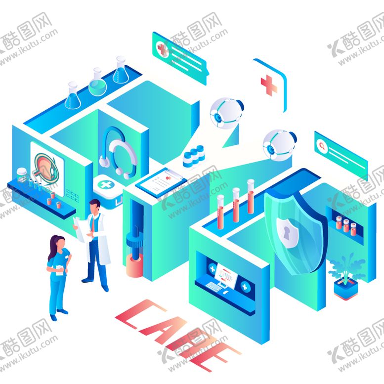 编号：60189801140551528610【酷图网】源文件下载-科技扁平插画卡通3D商务