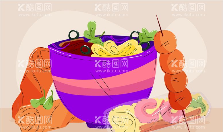 编号：81061111120423316421【酷图网】源文件下载-食物插画 