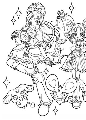黑白手绘卡通人物漫画车贴设计女性