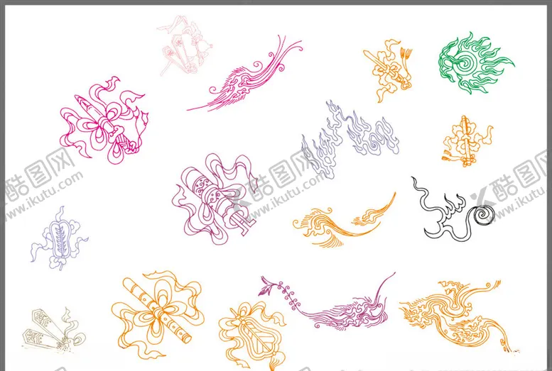 编号：29829609240149539061【酷图网】源文件下载-传统花纹花边角花边框