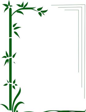 古风花草植物竹子元素装饰边框