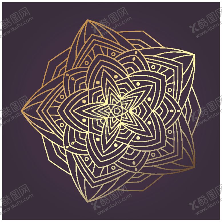 编号：23652610141128469249【酷图网】源文件下载-曼陀罗花纹