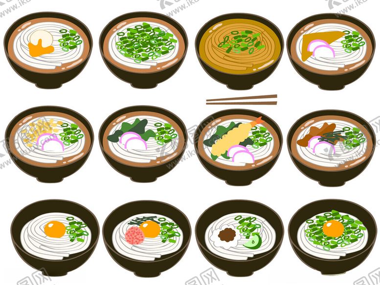 编号：37561710011629115055【酷图网】源文件下载-多样美味日式盖饭组合