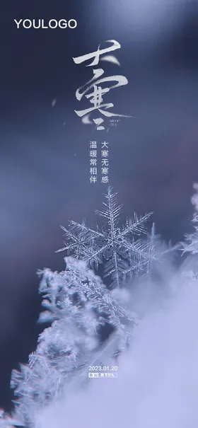 大寒海报二十四节气海报