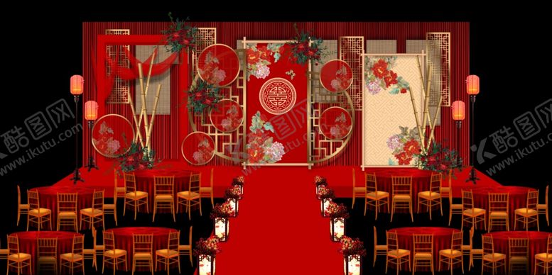 编号：63063309211805366904【酷图网】源文件下载-中式几何婚礼