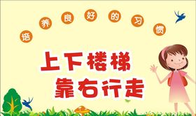 小学楼梯提示牌