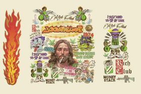 个性涂鸦风人物插画作品