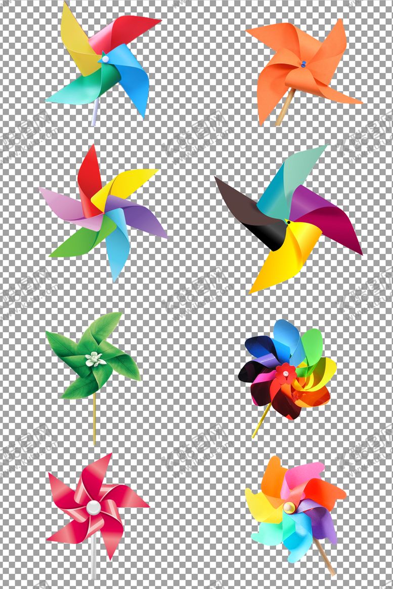 编号：41229607011355232405【酷图网】源文件下载-手工装饰风车