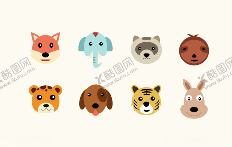 编号：81767109111009496984【酷图网】源文件下载-卡通动物小图标