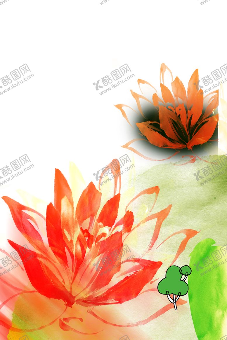 编号：81425310090234097989【酷图网】源文件下载-中国风荷叶荷花绘画