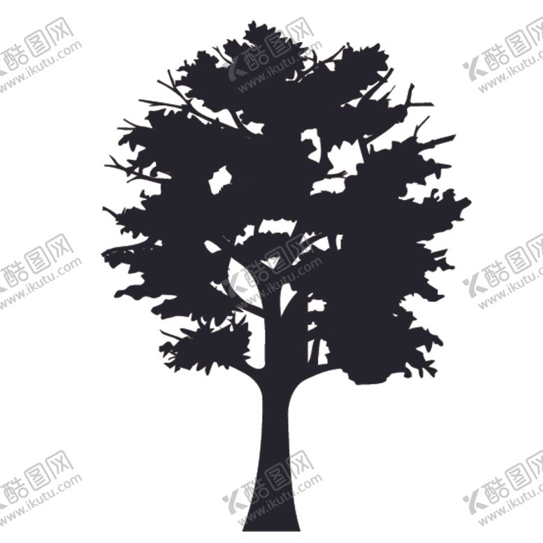 编号：47118310210917588400【酷图网】源文件下载-黑色植物树木剪影