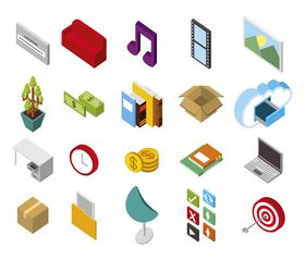 多样音乐符号图标集合