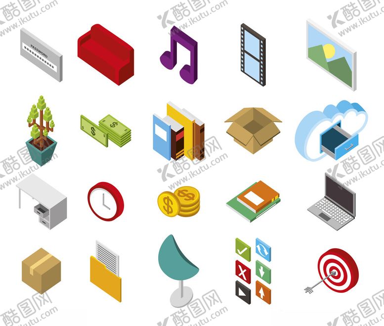 编号：56563804031807542409【酷图网】源文件下载-多样图标集合