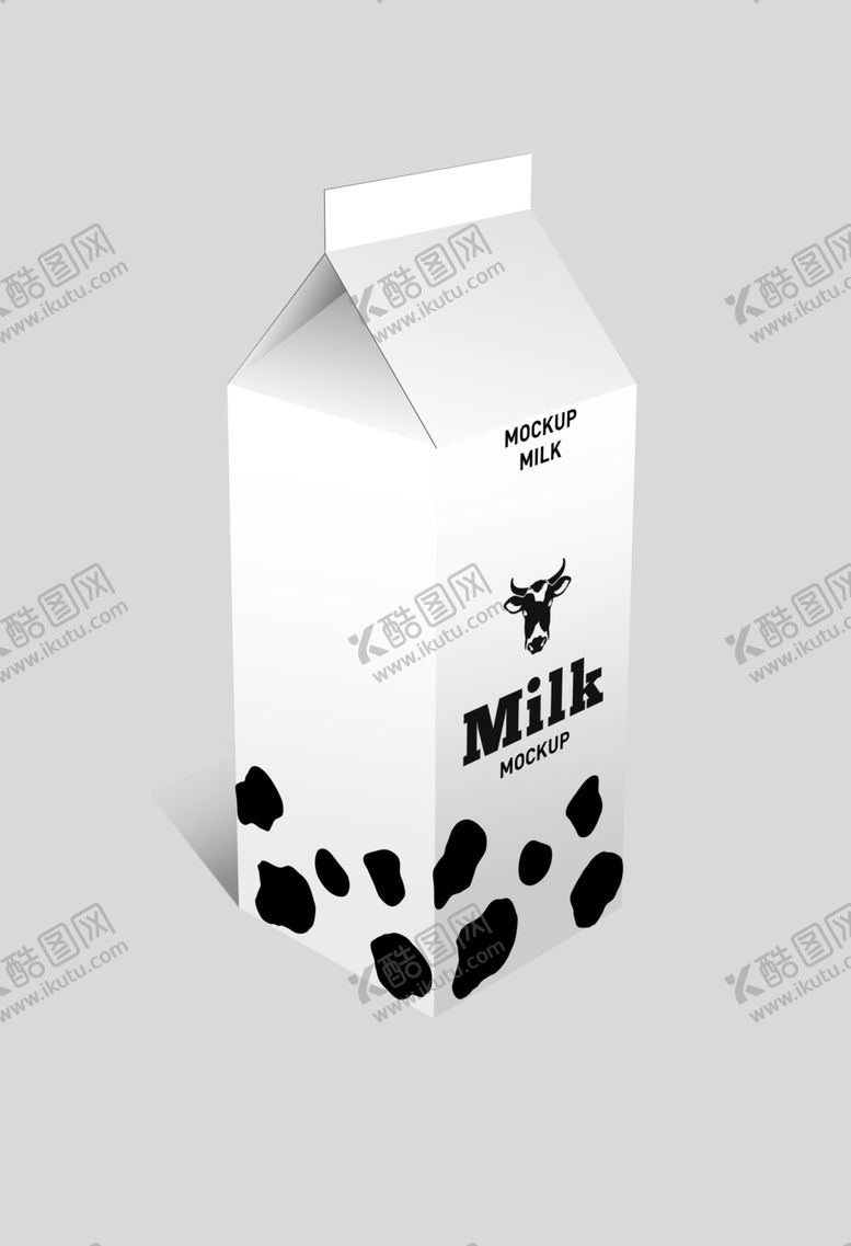 编号：17099810012004159660【酷图网】源文件下载-牛奶包装盒样机
