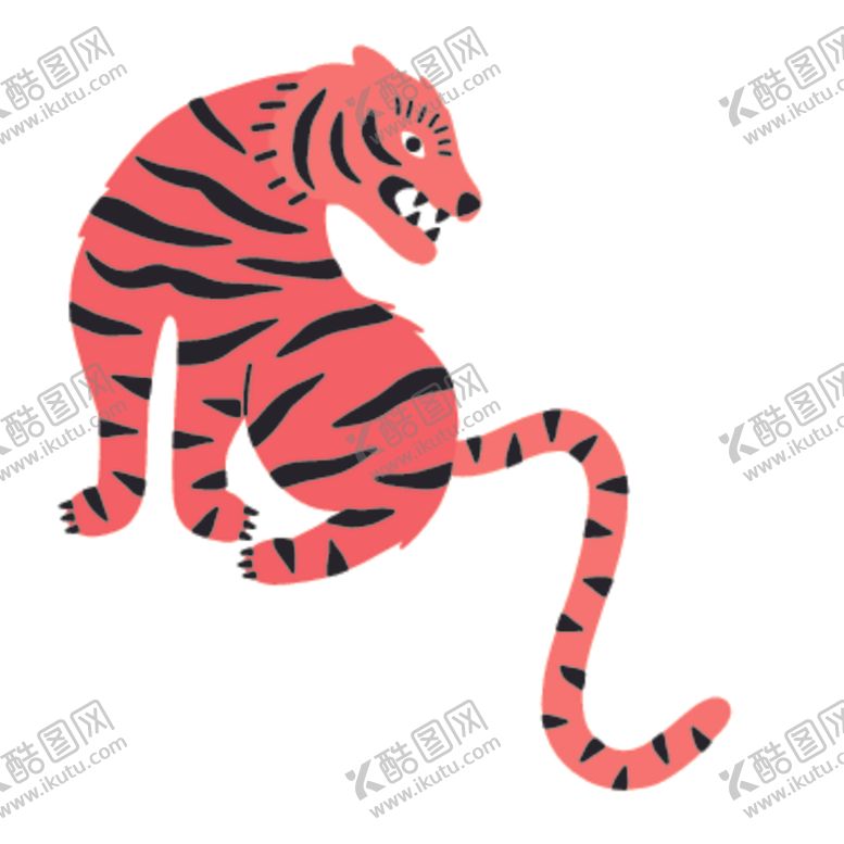 编号：68132110101741154006【酷图网】源文件下载-创意老虎插画图案
