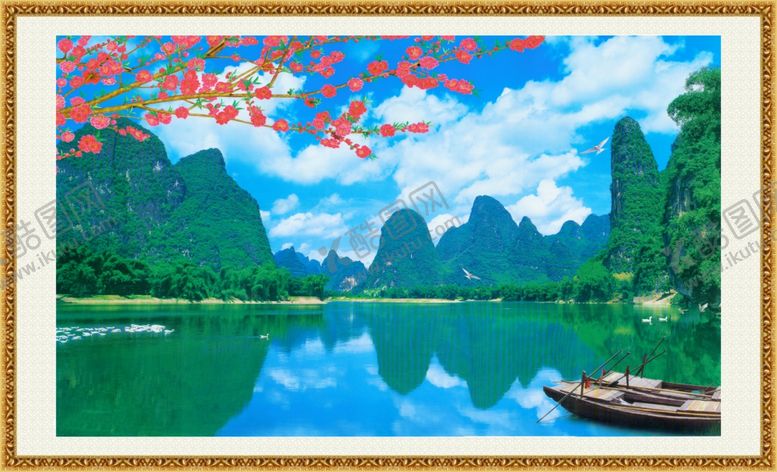 编号：80459505120328574371【酷图网】源文件下载-江河锦绣秀丽河山画家装