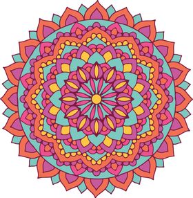 彩色复古花纹