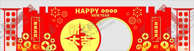 编号：90303812191953244047【酷图网】源文件下载-新年美陈