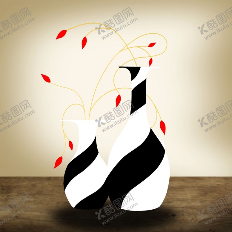 编号：50253909210054193082【酷图网】源文件下载-花瓶装饰画