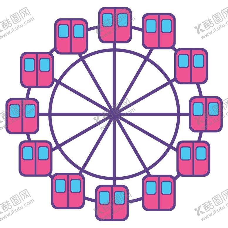 编号：32666509211349551985【酷图网】源文件下载-卡通摩天轮
