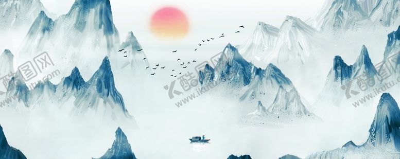 编号：65309905010756202085【酷图网】源文件下载-中国风山水背景