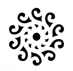 圆形古典花纹