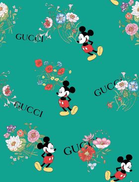 字母卡通动物米奇印花