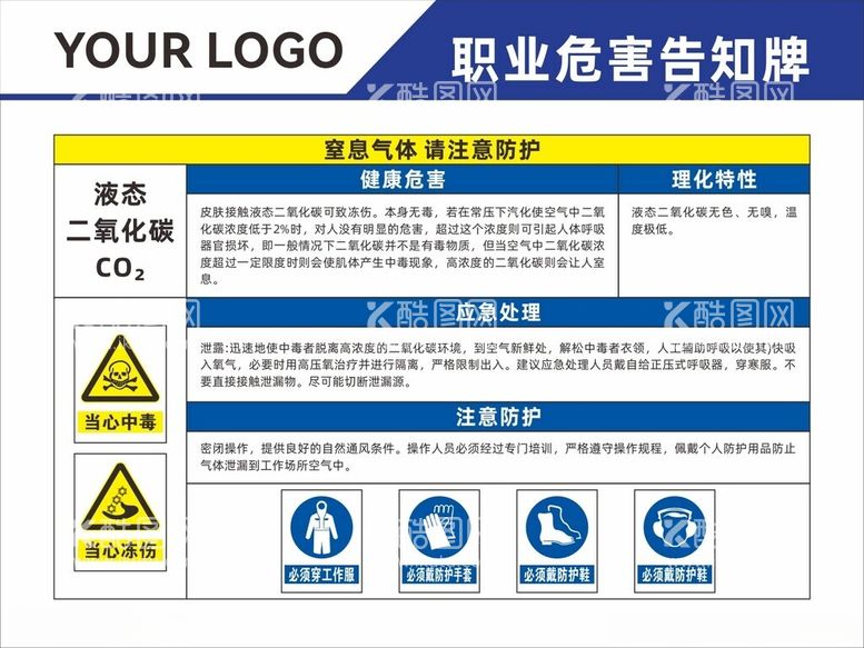 编号：36560312110411009947【酷图网】源文件下载-职业危害告知牌