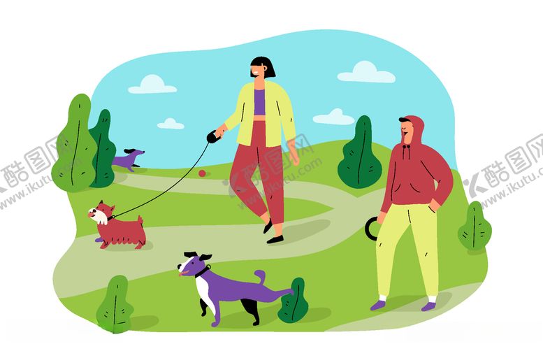 编号：37758511010145059893【酷图网】源文件下载-矢量卡通休闲人物